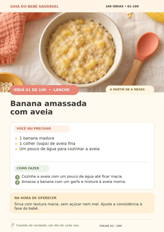 Receita 01 - Papinha e Lanches